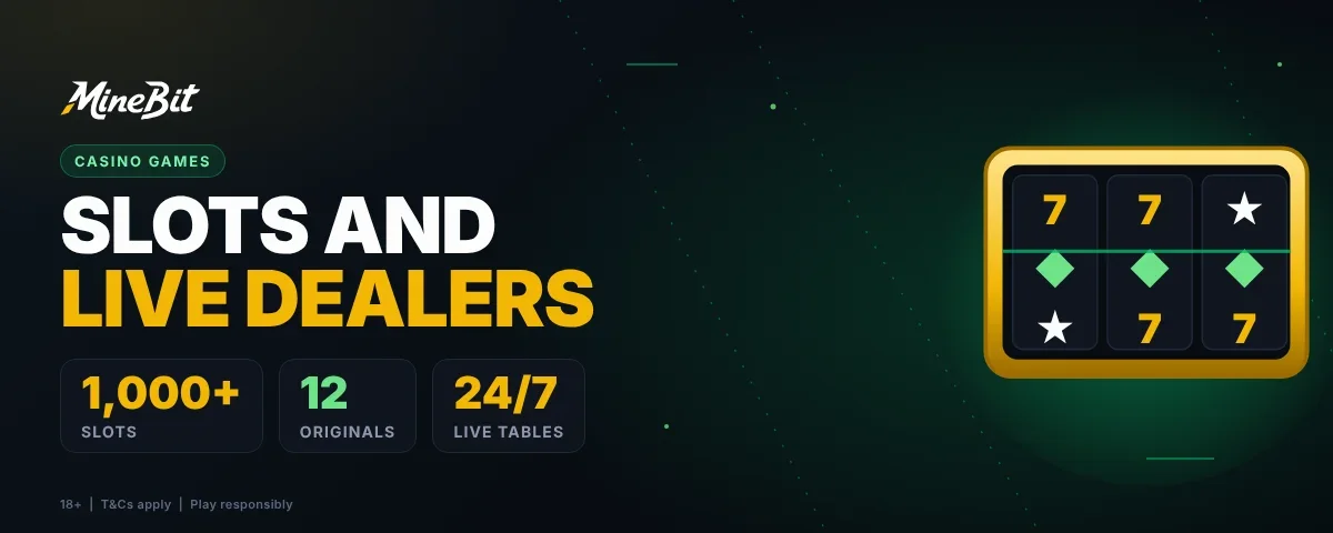 Minebit slots and live dealers